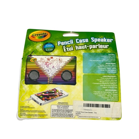 CRAYOLA PENCIL CASE SPEAKER FUN & PORTABLE STORAGE WITH SOUND - Picture 5 of 5